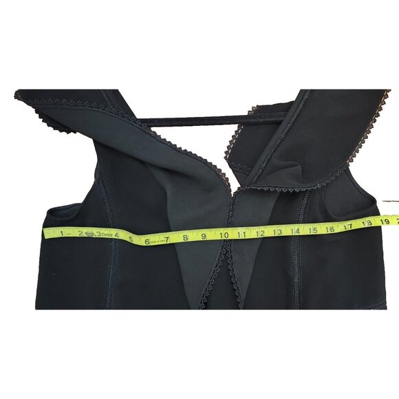 Sézane Black Sleeveless Ruffle V-Neck Dress Size 40 / M Elegant Parisian Style - Picture 10 of 11